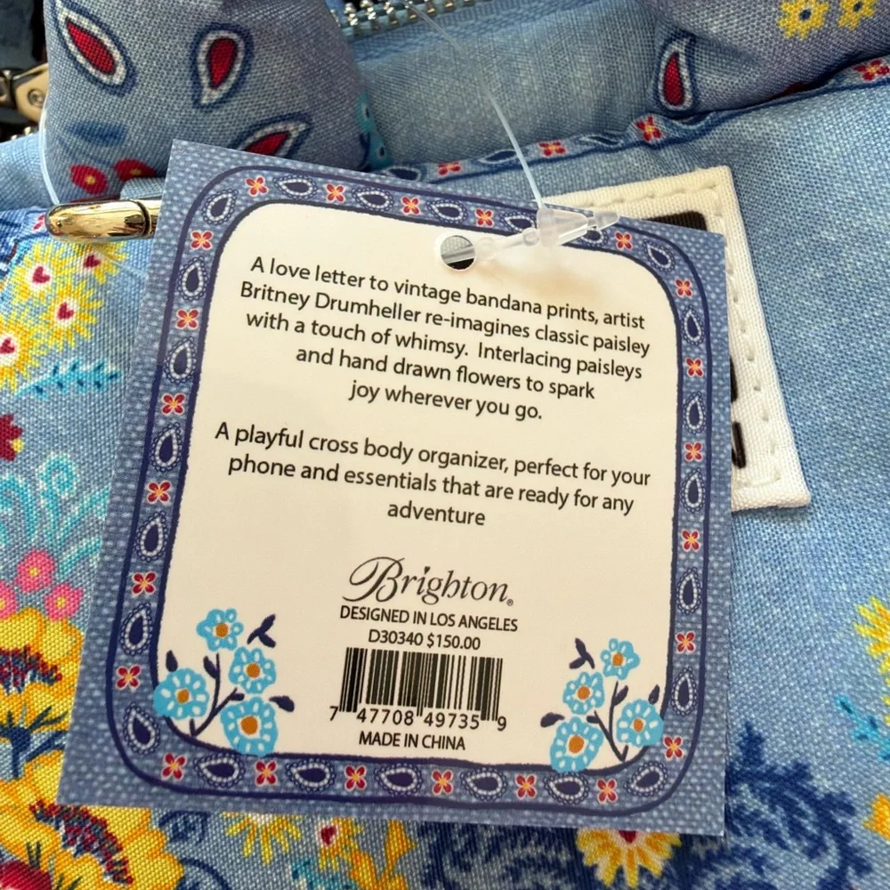 Brighton Blue Paisley Crossbody Bag - Picture 2 of 2
